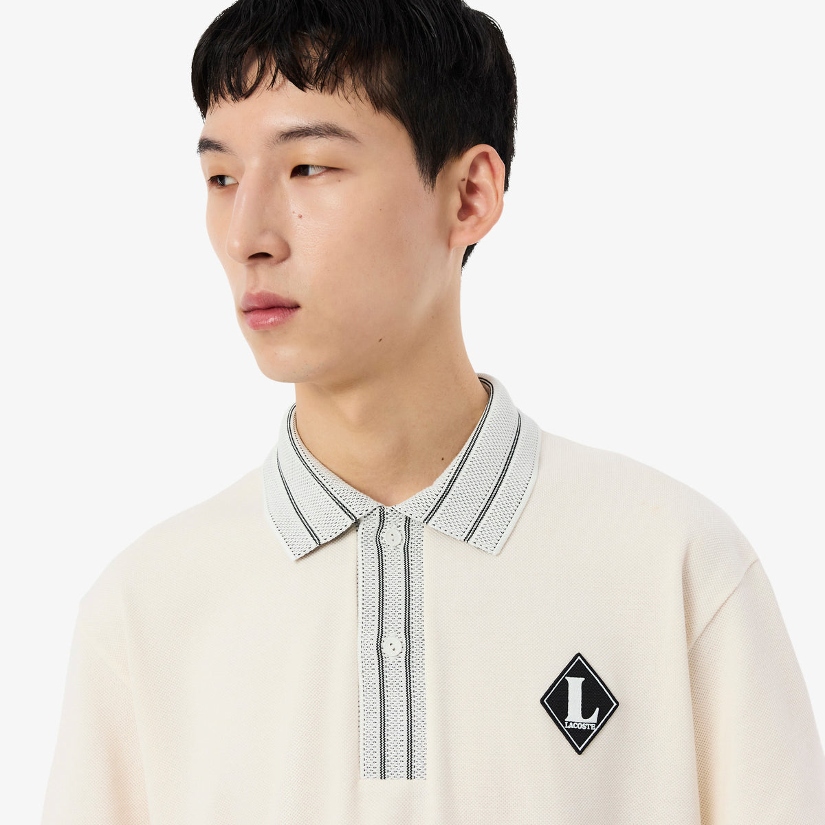 Lacoste Classic Fit Erkek Krem Polo