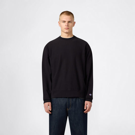 Champion Crewneck Regular Fit Erkek Siyah Sweatshirt