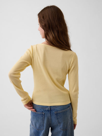 Sarı Fitilli T-shirt
