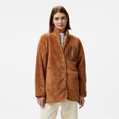 United4 Sherpa Teddy Coat Kadın Kahverengi Mont