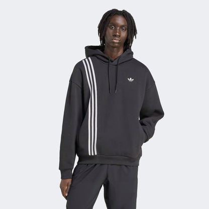 Adidas Çizgili Kapüşonlu Siyah Sweatshirt
