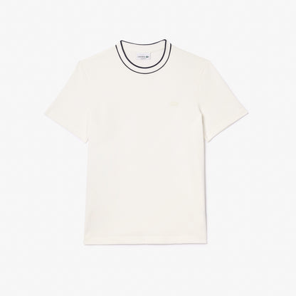 Lacoste Erkek Regular Fit Bisiklet Yaka Beyaz T-shirt