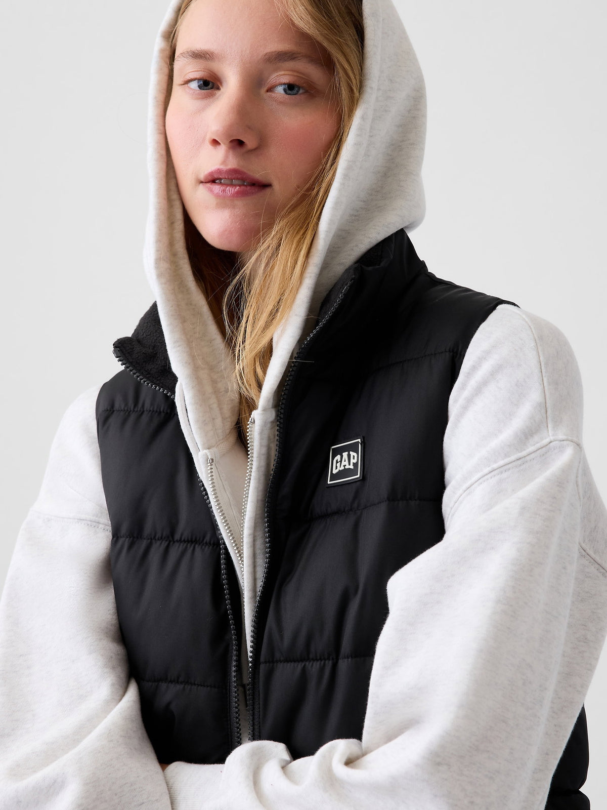 Siyah Relaxed Puffer Şişme Yelek