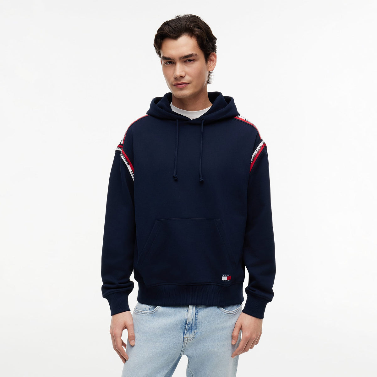 Tommy Hilfiger Relaxed Tape Erkek Lacivert Sweatshirt