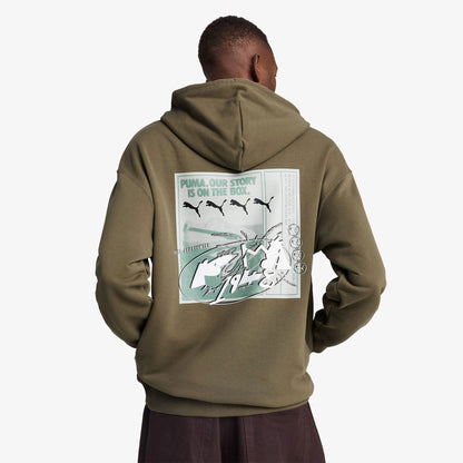 Puma Future Archive Graphic Unisex Yeşil Sweatshirt