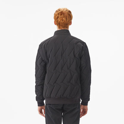 Lacoste Erkek Dik Yaka Kapitone Siyah Mont