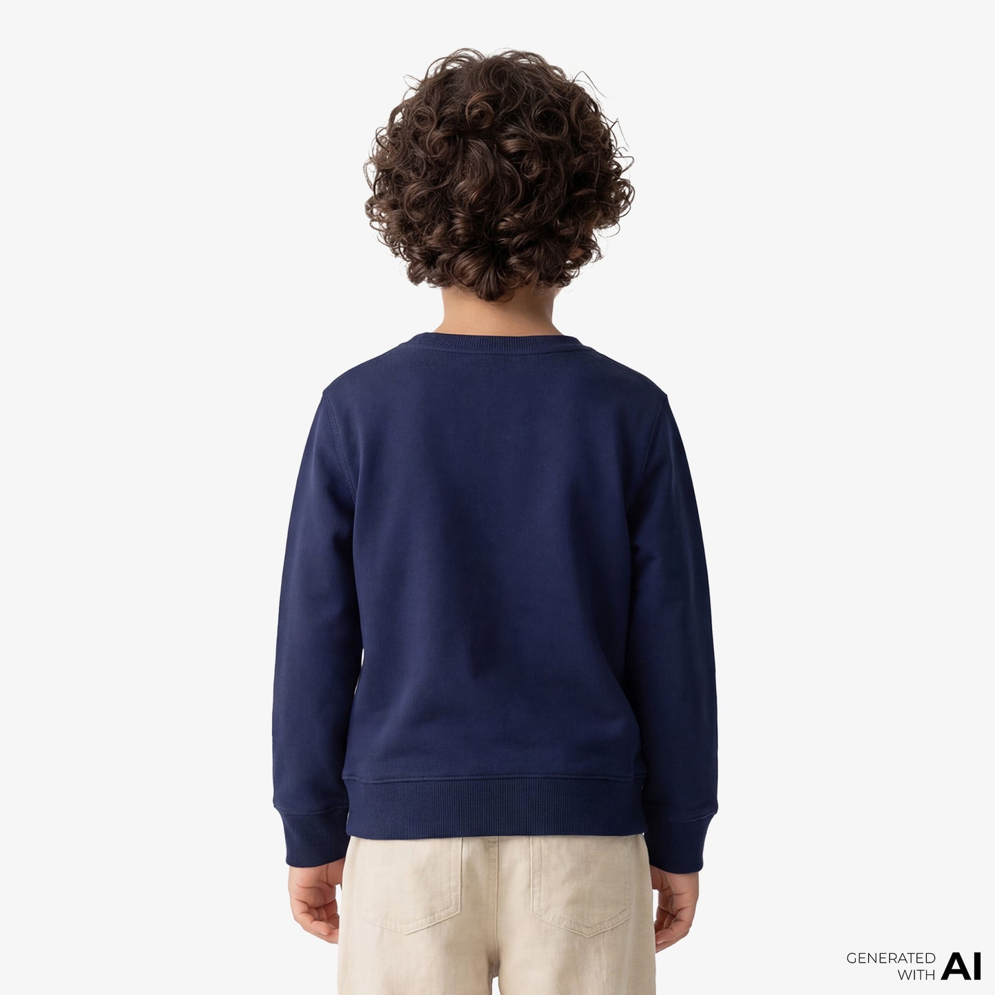 Gap V-bf Print Crew Çocuk Lacivert Sweatshirt