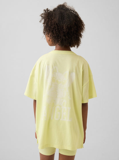 Sarı Disney Oversized Tunik T-shirt