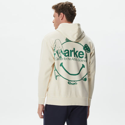 Market Smiley Art erkek Krem Hoodie