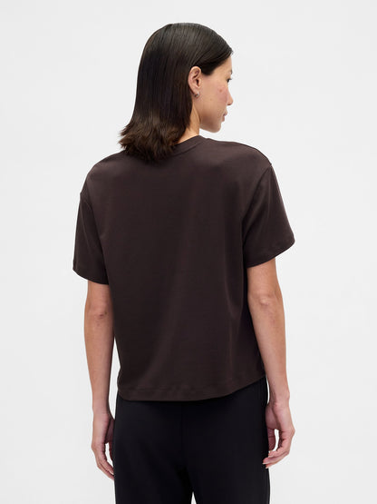 Lacivert Supima® Pamuk Relaxed T-shirt