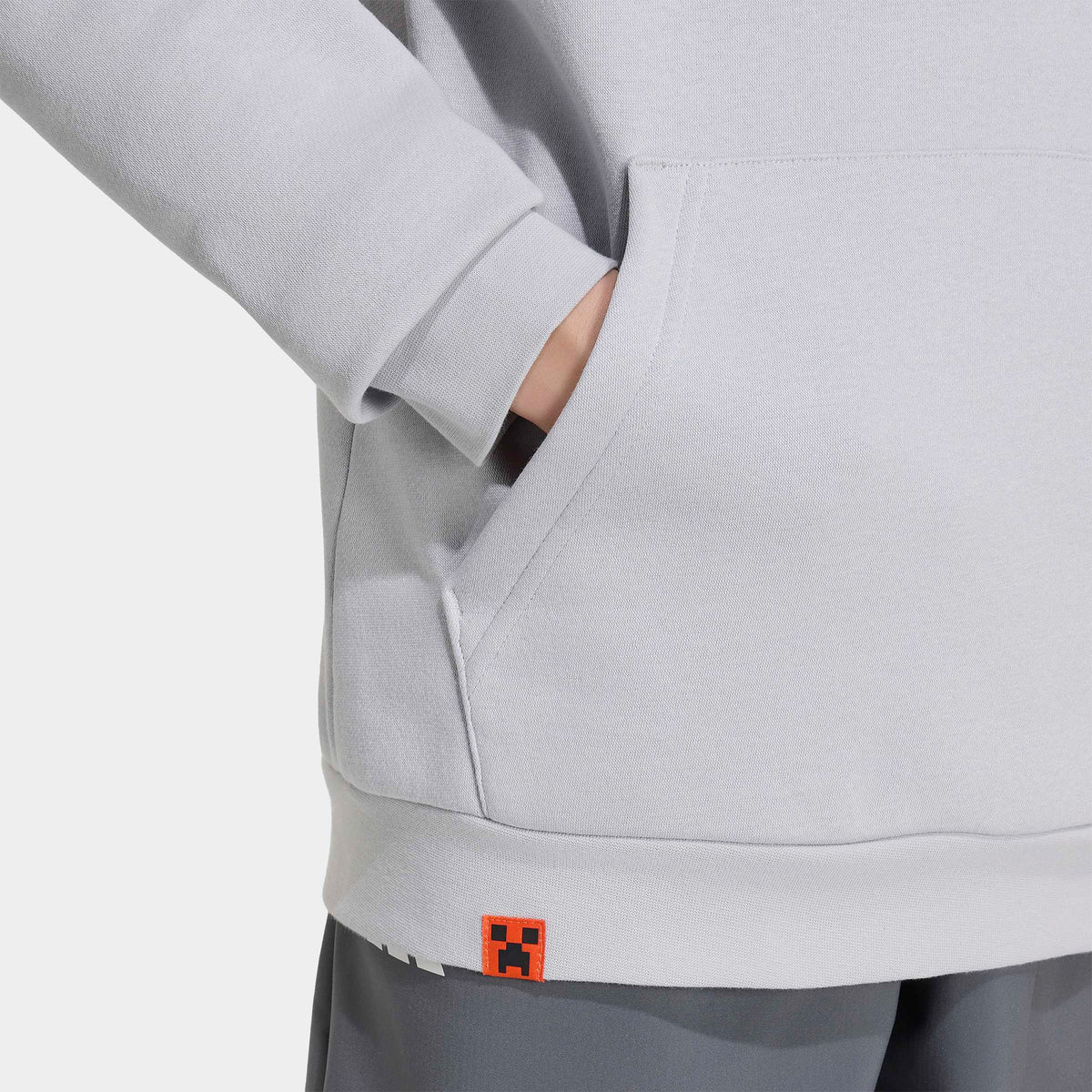 Adidas K Minecraft Mt Çocuk Gri Sweatshirt