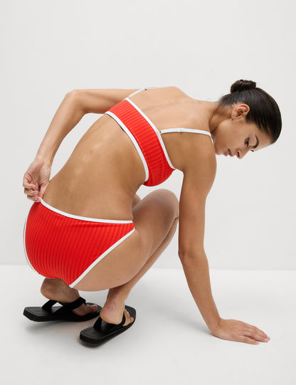 Fitilli Kenar Detaylı Yüksek Belli Bikini Altı