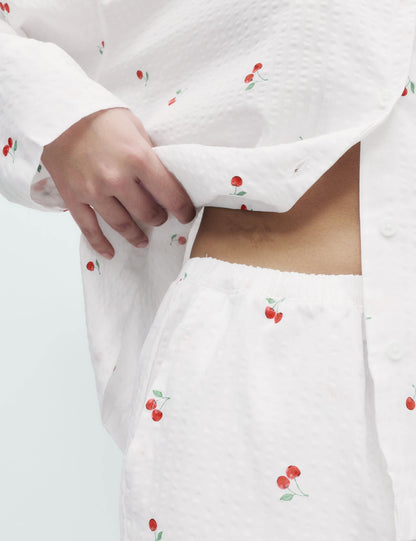 Desenli Pijama Takımı