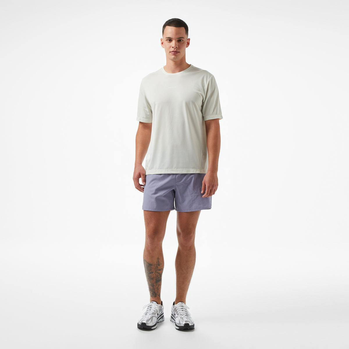 Salomon Shkout Core Ss Erkek Krem Koşu T-shirt