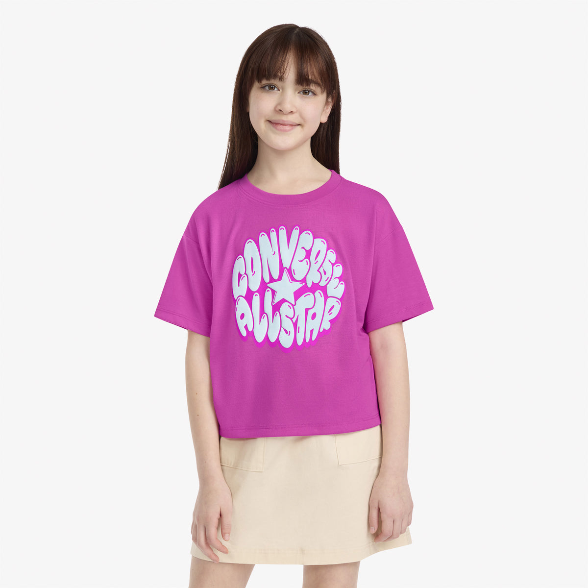 Converse Wider Leg Cargo Çocuk Mor T-shirt