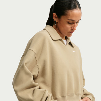 Nike Studio Fleece Kadın Krem Eşofman Üstü