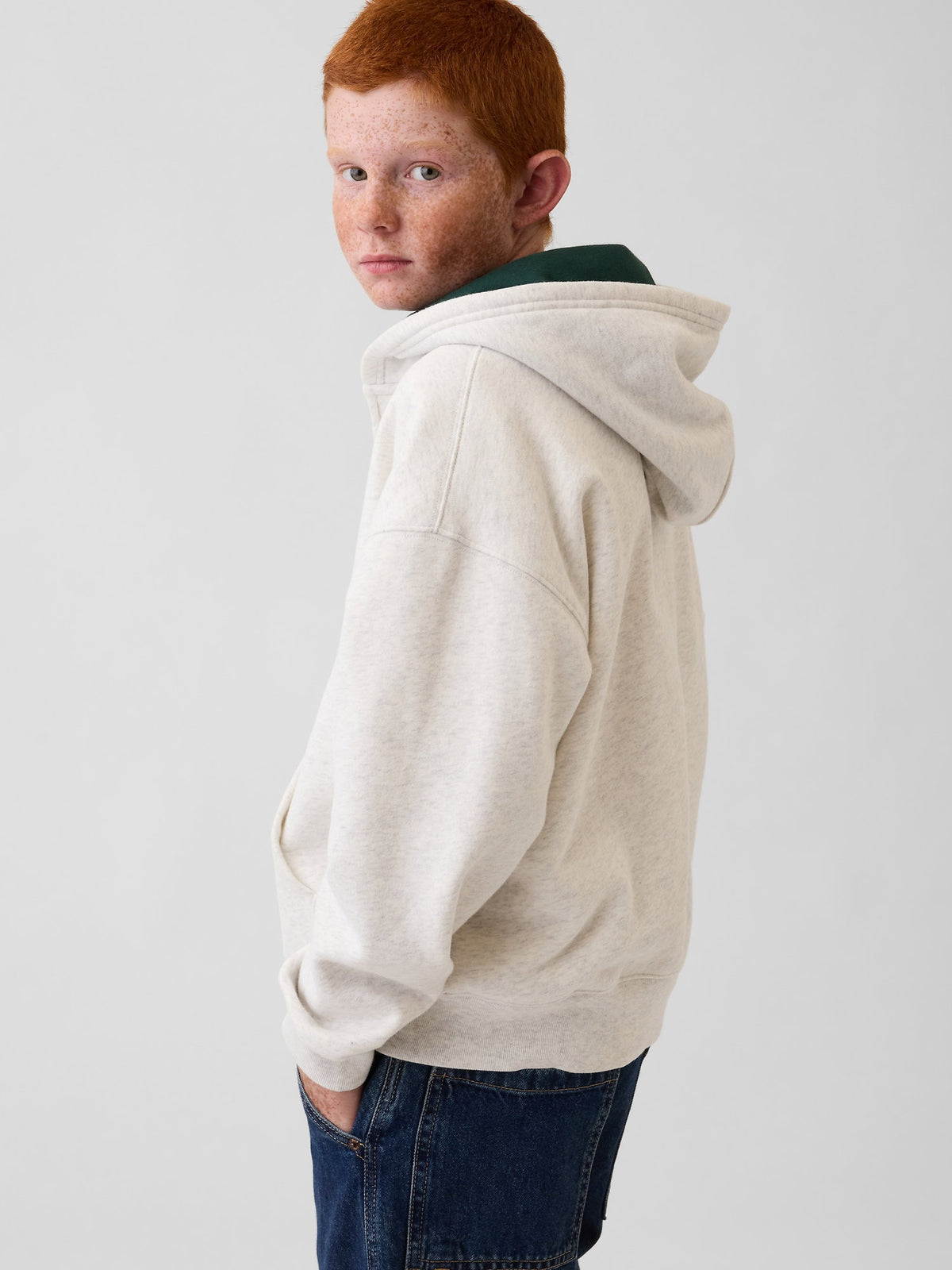 Koyu Yeşil Vintagesoft Logo Fermuarlı Sweatshirt