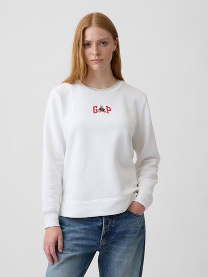 Beyaz Relaxed Gap Logo Sweatshirt