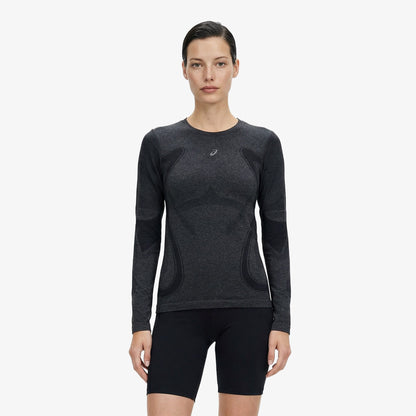 Asics Road Seamless Ls Top Kadın Siyah Koşu Sweatshirt