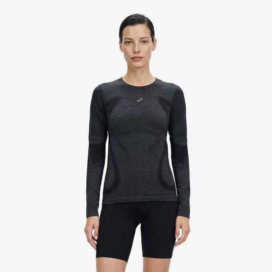 Asics Road Seamless Ls Top Kadın Siyah Koşu Sweatshirt