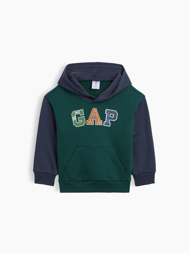 Koyu Yeşil Relaxed Colorblock Logo Sweatshirt