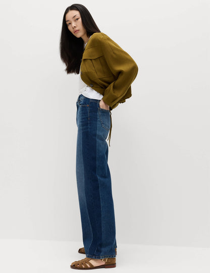 Pamuklu Wide Leg Pantolon