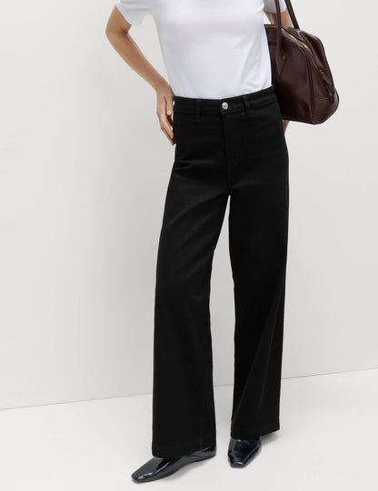 Yüksek Bel Wide Leg Grazer Jean