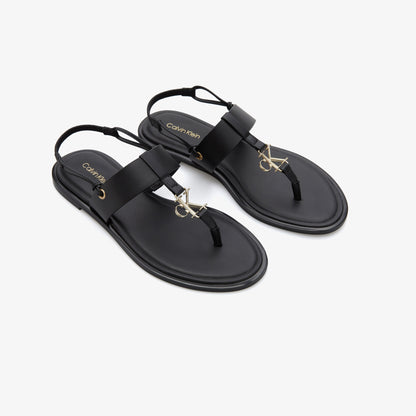 Calvin Klein Round Flat Kadın Siyah Sandalet