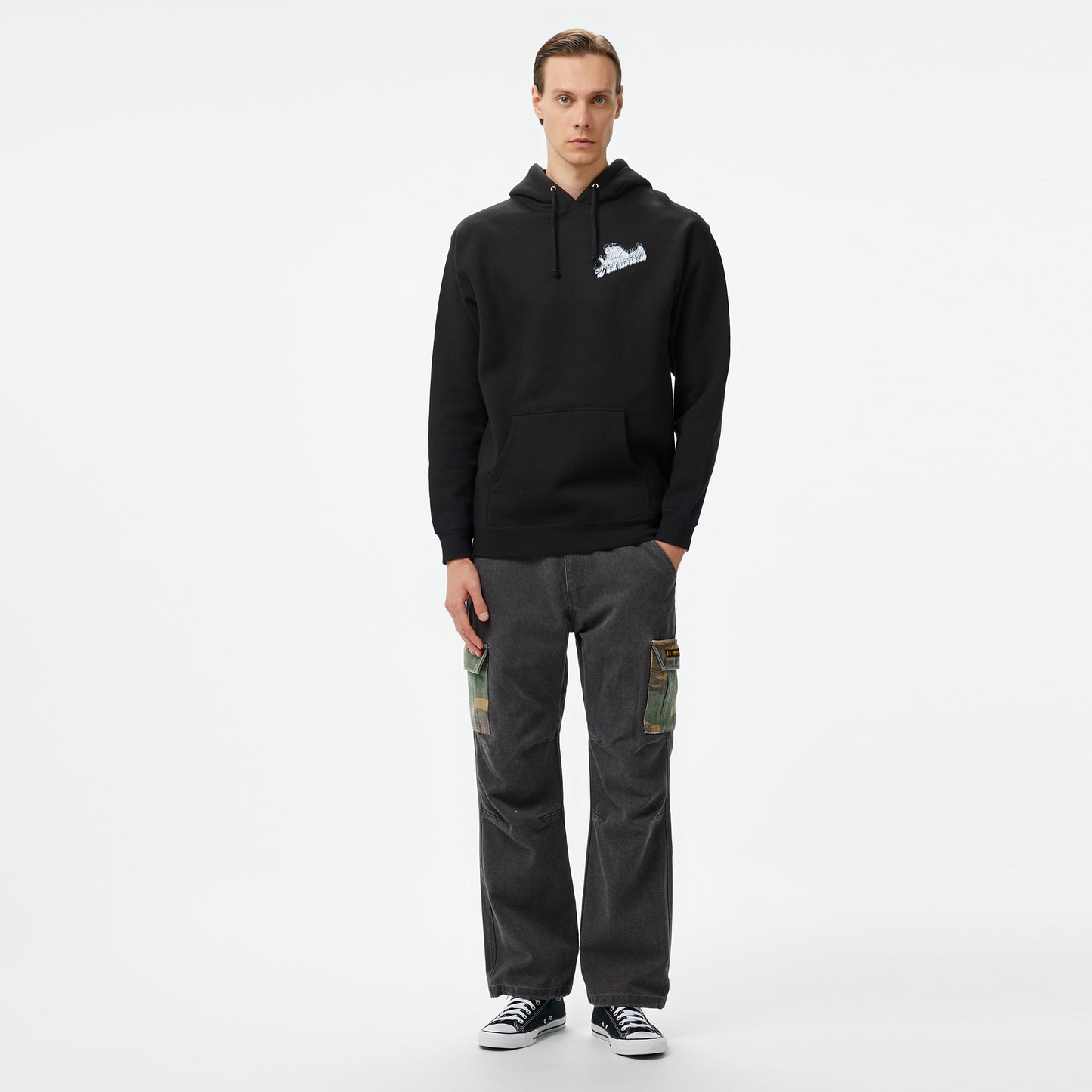 The Hundreds Blurred Slant Pullover Erkek Siyah Sweatshirt