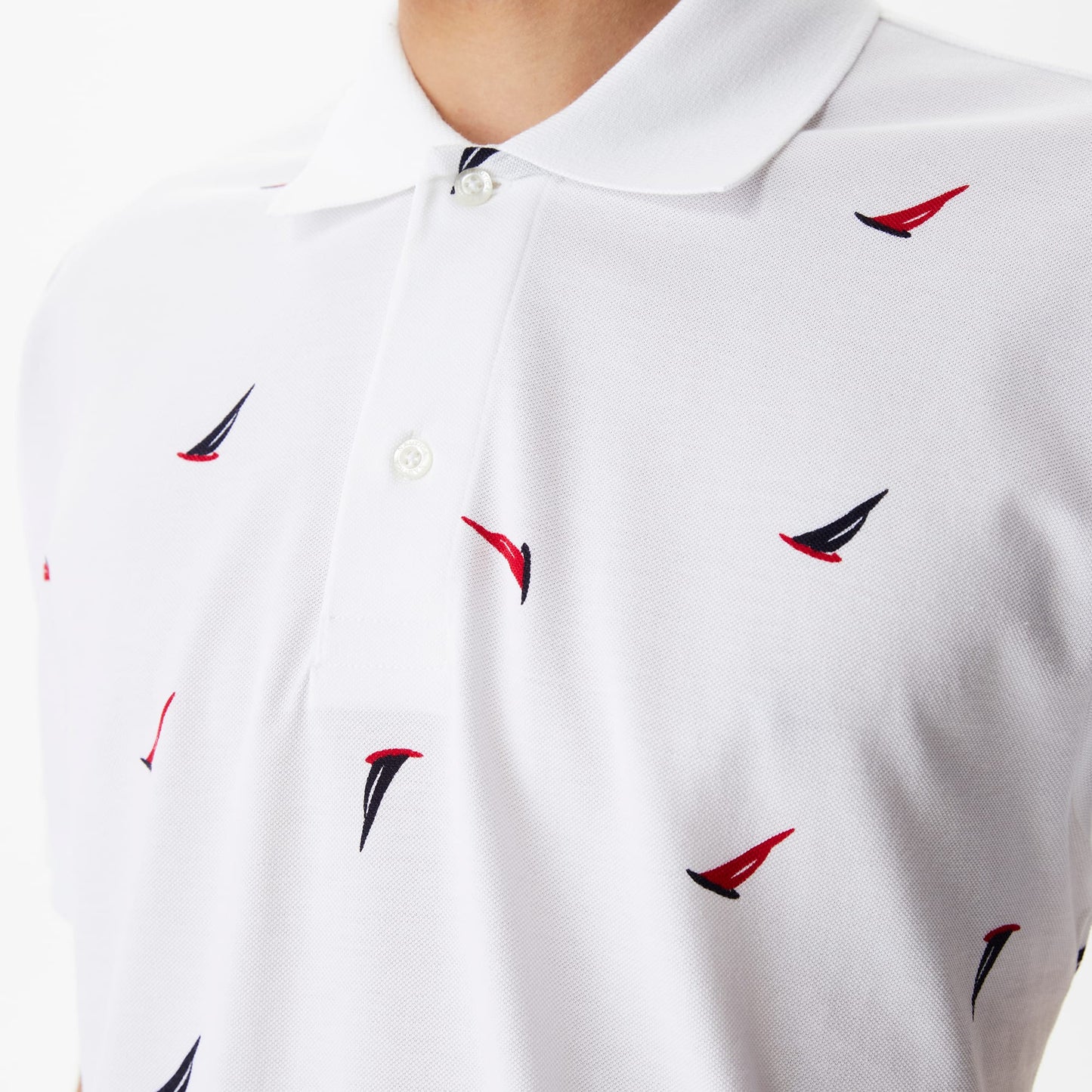 Nautica Erkek Beyaz Classic Fit Kısa Kollu Polo Yaka T-shirt