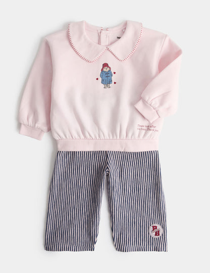 Paddington Nakışlı Bebek Sweatshirt Ve Pantolon Takımı
