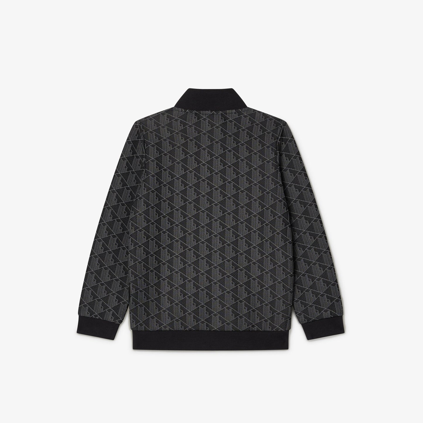 Lacoste Çocuk Fermuarlı Monogram Siyah Sweatshirt