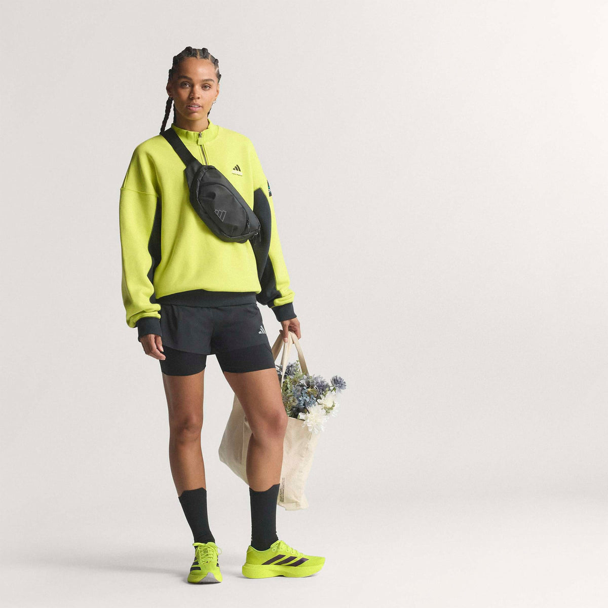 Adidas Adizero Evo Sl Kadın Sarı Koşu Ayakkabısı