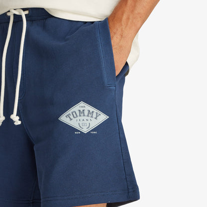 Tommy Jeans Regular Varsity Erkek Mavi Şort