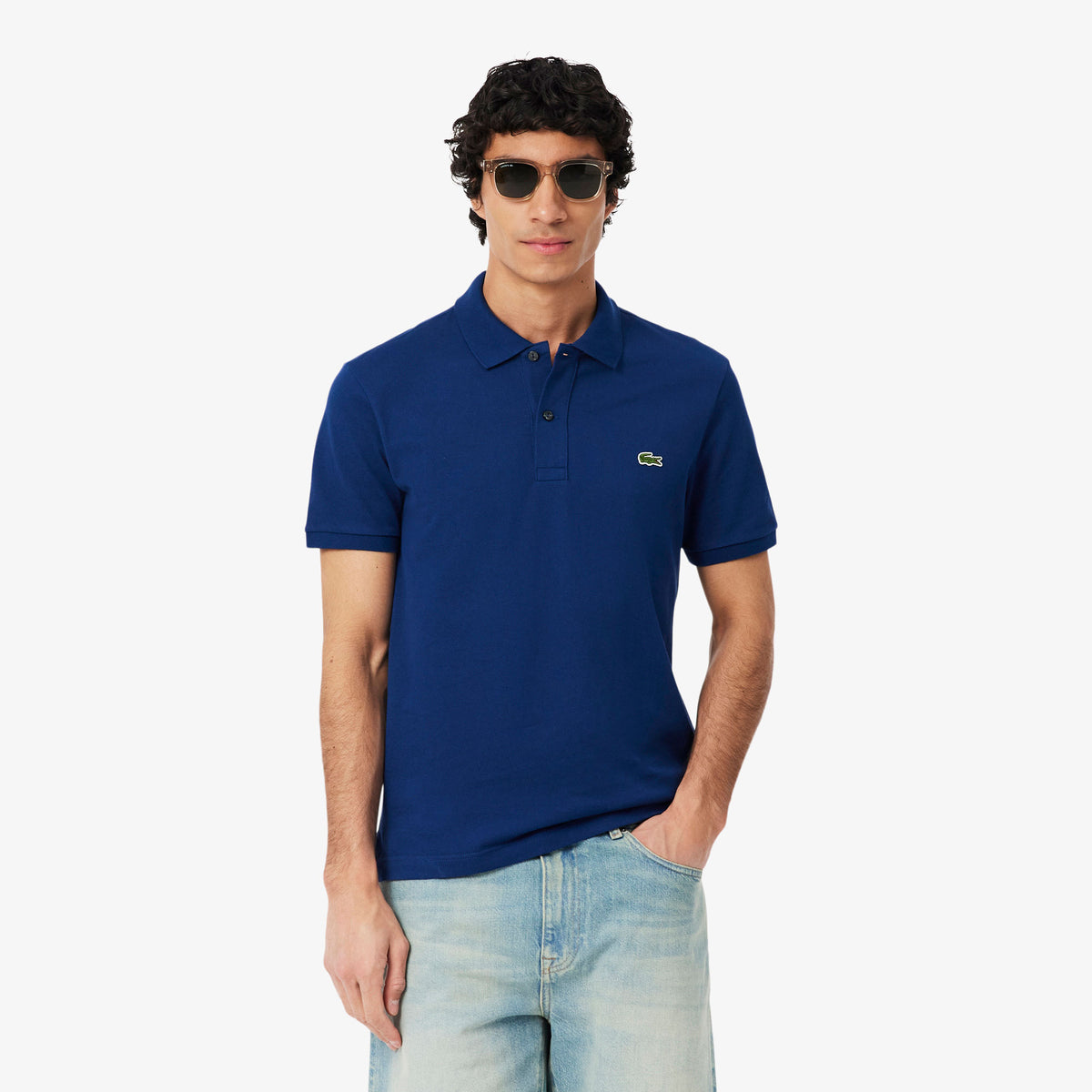 Lacoste L.12.12 Erkek Slim Fit Koyu Mavi Polo