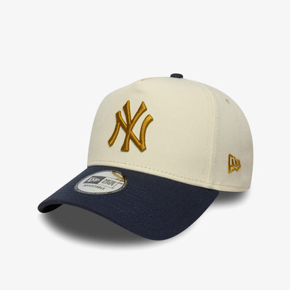 New Era New York Yankees Mlb World Series Patch Unisex Krem/lacivert Şapka