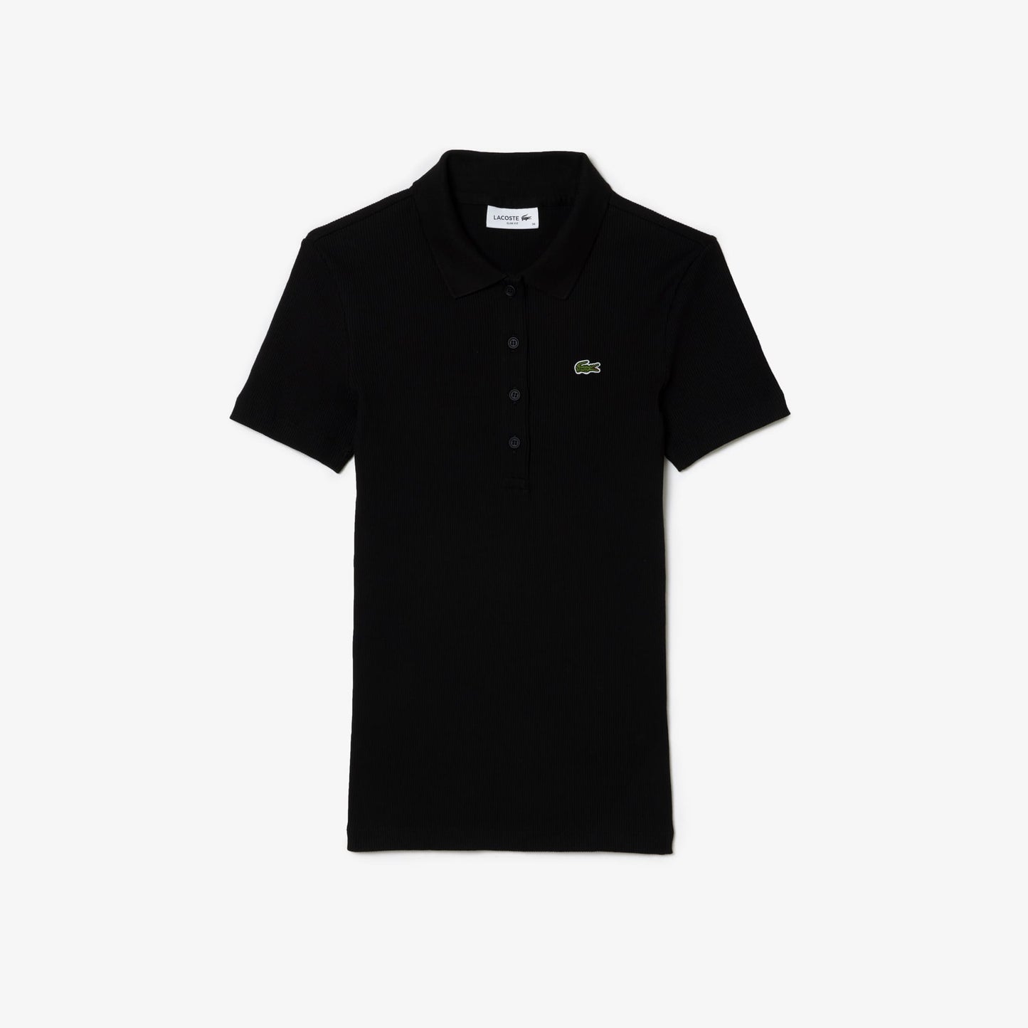 Lacoste L.12.d Kadın Slim Fit Organik Pamuk Siyah Polo