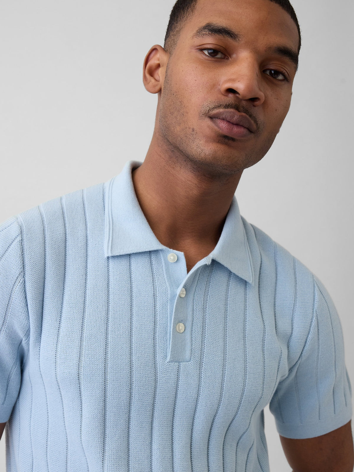 Açık Mavi Classic Triko Polo T-shirt