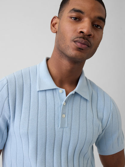 Açık Mavi Classic Triko Polo T-shirt