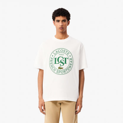 Lacoste Loose Fit Erkek Beyaz T-shirt