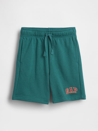 Koyu Yeşil Relaxed Gap Logo Fransız Havlu Kumaş Pull-on Şort