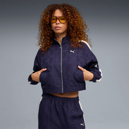 Puma T7 Jacquarded Kadın Mor Ceket