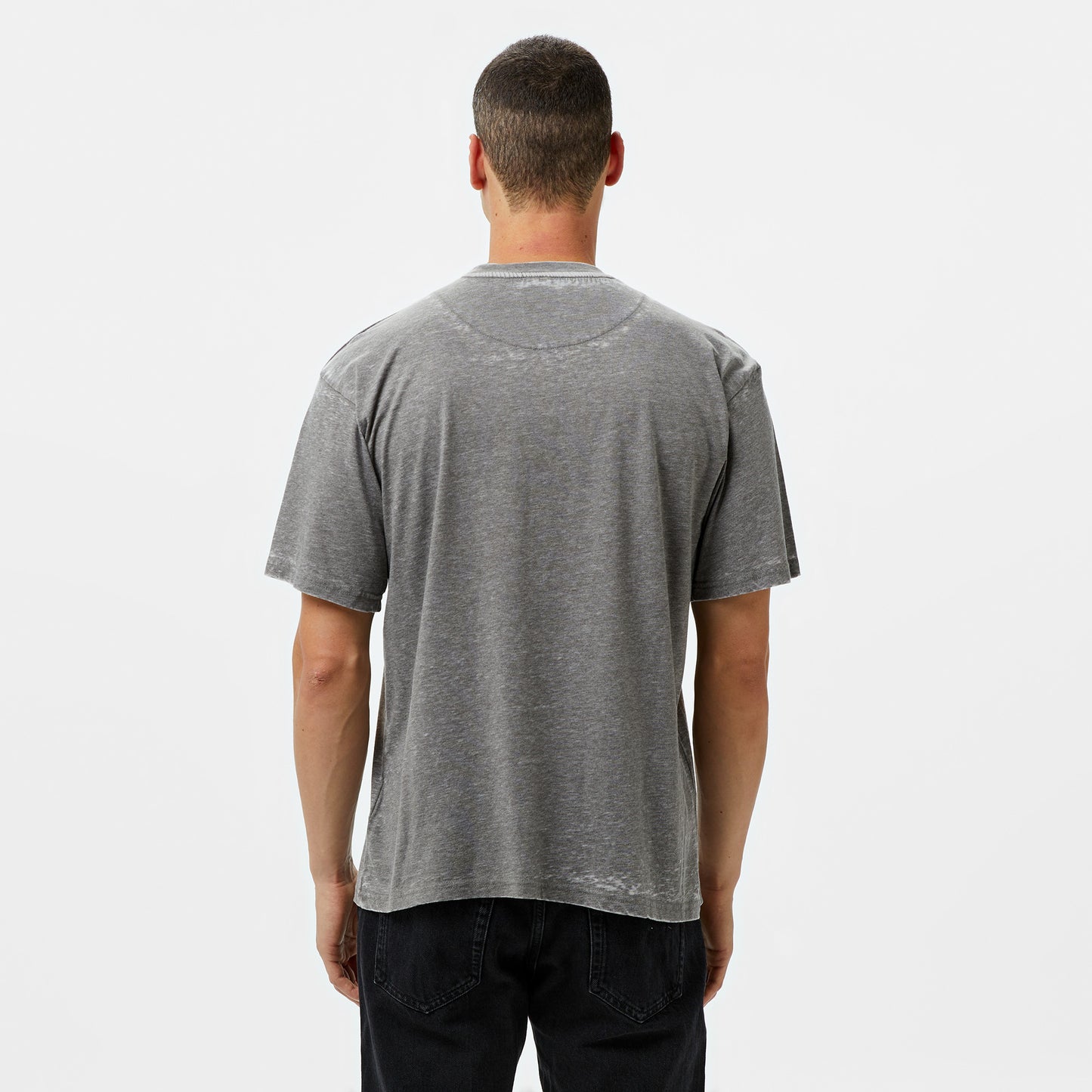 Karl Kani Serif Burnout Erkek Gri T-shirt