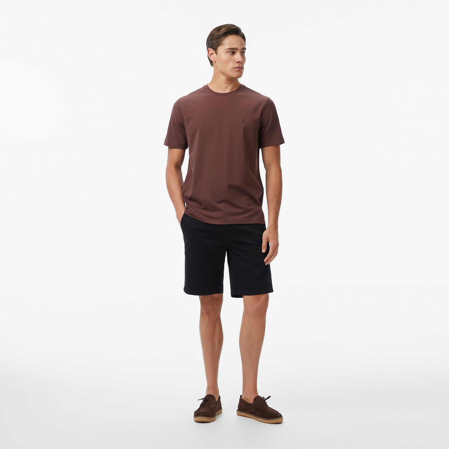 Nautica Erkek Kahverengi Regular Fit T-shirt