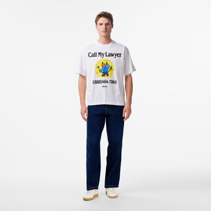 Market Smiley Call My Lawyer Bear Erkek Beyaz T-shirt