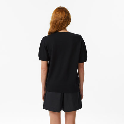Lacoste Relaxed Fit Kadın Siyah Süveter