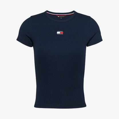 Tommy Hilfiger Badge Kadın Lacivert T-shirt
