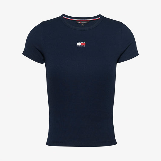 Tommy Hilfiger Badge Kadın Lacivert T-shirt