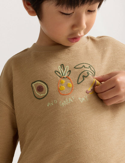 Desenli Pamuklu T-shirt