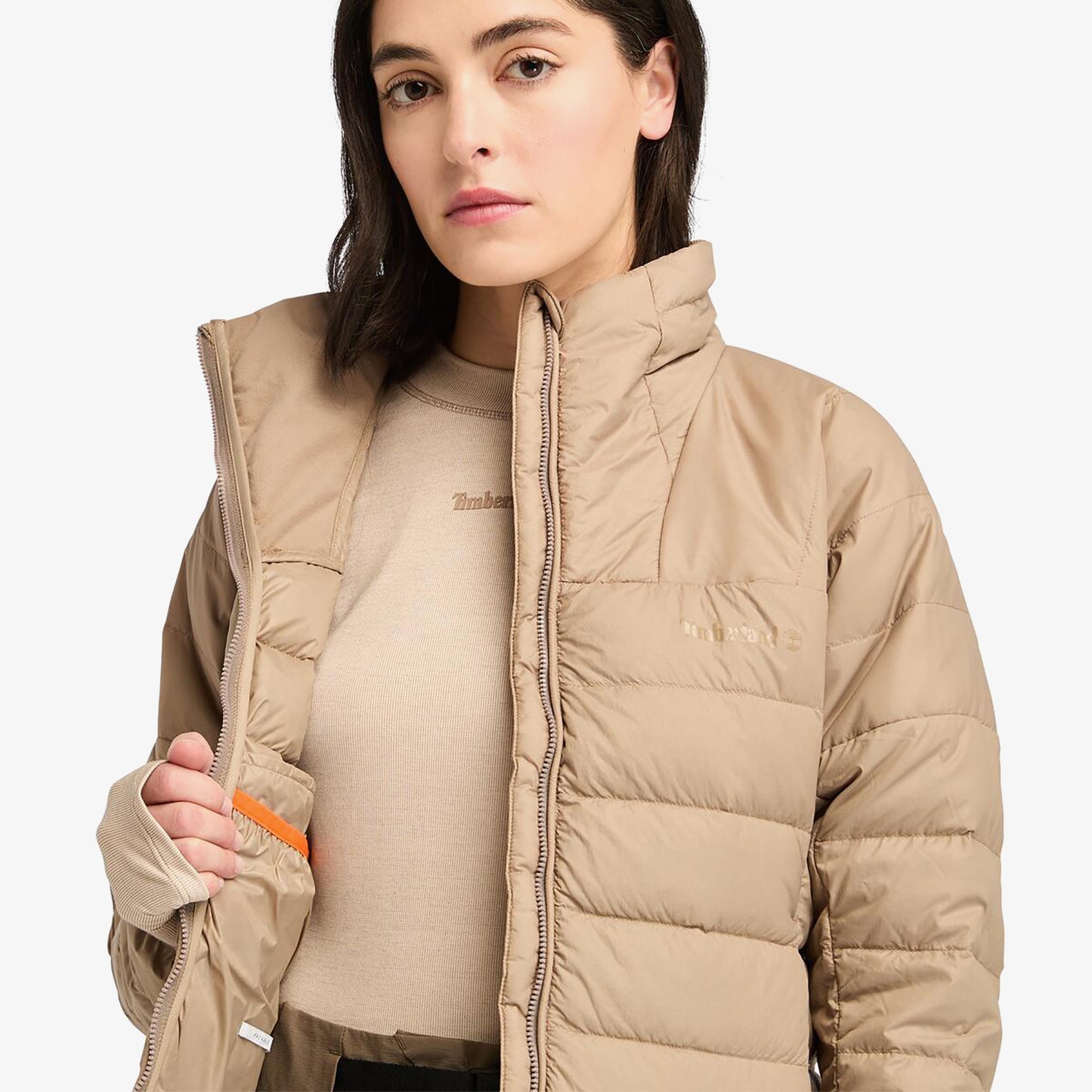 Timberland Bear Head Recycled Down Lightweight Kadın Kahverengi Ceket